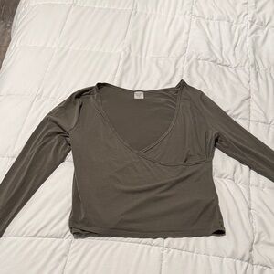 Athleta Women’s Long Sleeve Wrap-Style Top - Olive